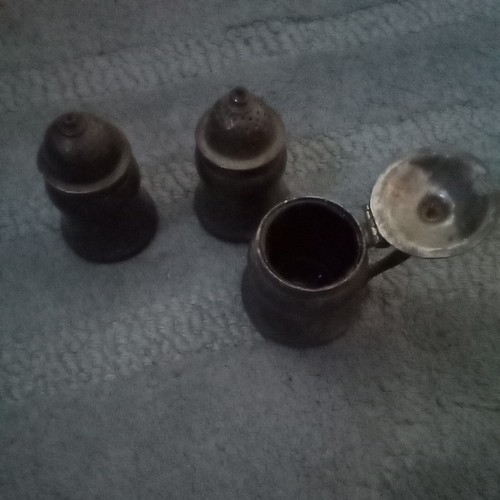 Pewter salt pepper - pewter,