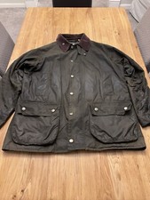 Barbour Gamefair Men’s Wax Jacket, Large, Quilted, Green.