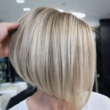 Japanese Short Bob Wigs for Women Ash Blonde Straight Hair Fancy Dress Party Wig