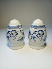 Spode Clifton Blue & White Salt & Pepper Pots Shakers