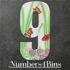 1x WHEELIE BIN STICKER NUMBER