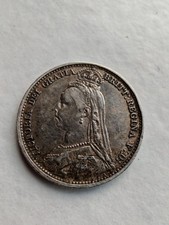1891 Victoria Silver Sixpence