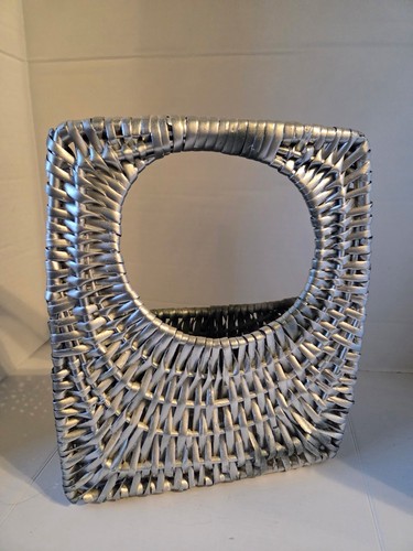 Silver basket large wicker - basket,,