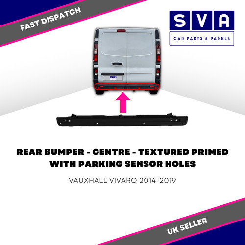Rear bumper centre primed - rear, with