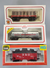 Ho Gauge Inc Bachmann Life Like Trains, Flat Car Hopper Tanker Lot Vg Ref B
