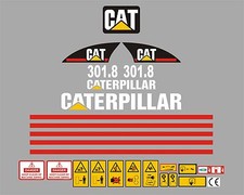 Cat 301.8 Mini Digger Decal Kit