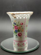 Elegant 10 cm Tall Leonardo Collection Posy Vase – Floral Design, Gilded Rim