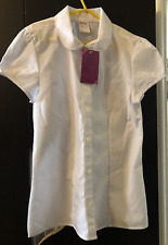 John Lewis Short Sleeve White Girls School Blouse - Various sizes