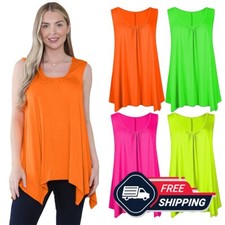 Womens Sleeveless Hanky Hem