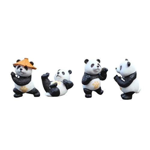 4pcs cute panda car ornaments - 4pcs,
