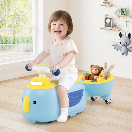 Kids penguin ride car - on,