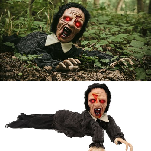Crawling zombie man animated - crawling,
