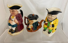 3 x  Vintage Toby Jugs Devonmoor, Shorter Toby Jug Teapot and Musical Jug