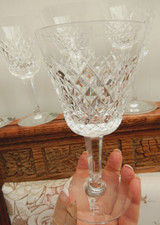 6 Waterford Crystal Claret Wine Glasses 5 7/8" ALANA Matching Set Signed 1952-02