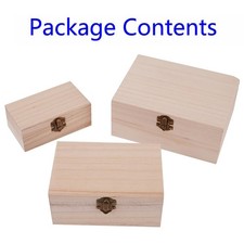 Plain Wood Wooden Box Square