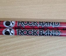 Harmonix Rock Band Drumsticks Red 5A Wood (2008) Rare