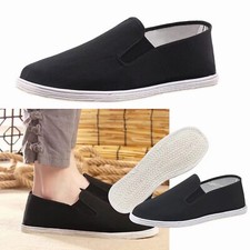 Mens Chinese Kung Fu Shoes Martial Art Ninja Cotton Sole Tai Chi Slip On Slipper