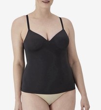 Maidenform Women’s Wireless Foam Cami Firm Control Shaping Camisole Black Size L