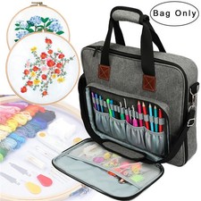Embroidery Project Bag for Cross Stitch Storage Organizer Case& Inner Divider UK
