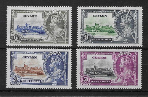 Ceylon 1935 silver jubilee set - silver,