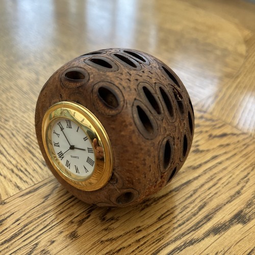 Hand carved banksia nut - , pod