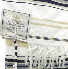 Men Women Messianic Tallit Prayer Shawl, Jewish Christian Tallits with Tzitzit