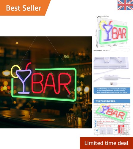 Vibrant neon bar sign - vibrant,