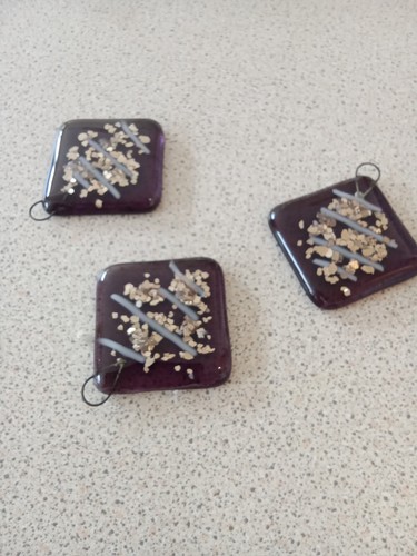 Fused glass light pulls - glass,