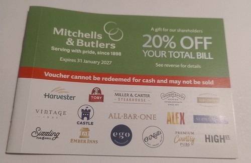 Mitchell butlers 20 off - mitchell's,