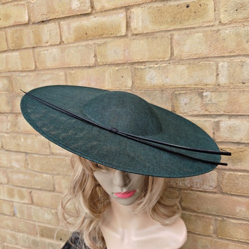 Dark green fascinator black - dark,