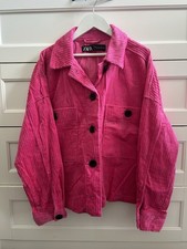 Zara XS Pink Ribbed Shacket