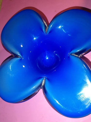 Large cobalt blue glass - glass, bowl