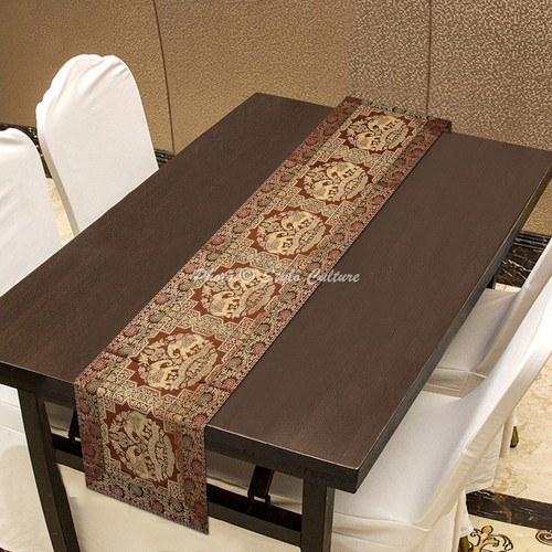 Ethnic jacquard table runner - ethnic,