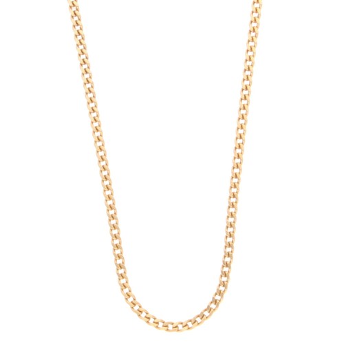 9carat yellow gold curb - 16",