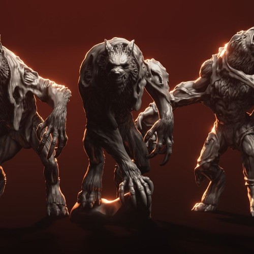 Skin wolf pack dark - skin,