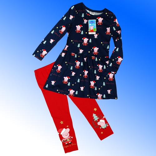 Peppa pig dress legging set - &,