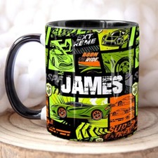 RACING CARS Personalised Boys Mug, Personalised Mug, CARS Lover Gift, Mug Gift