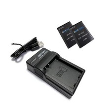 Battery x2 EN-EL23 1850mAh & MH-67P type USB Charger for Nikon