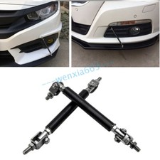 Universal Car Front Bumper Lip Splitter Rod Black Strut Tie Bar Support JDM NEW