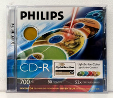 Philips LightScribe CDR Yellow Colour CD-R 80 Discs / 52x / 700MB / 80Mins New