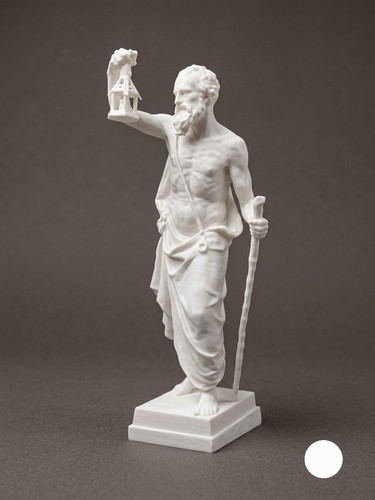 Diogenes the cynic statue - diogenes,