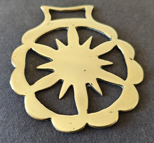 Antique horse brass - brass,