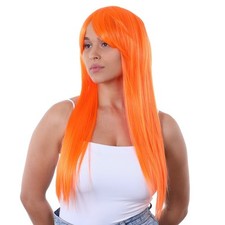 Long Orange Wig Womens Fancy
