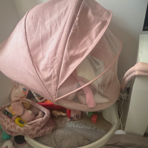 Pink grey baby swing - grey,
