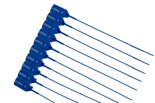 100 blue plastic security - 100,