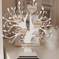 Personalised wooden family