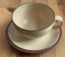 Denby Juice Crockery, tea cups and saucers, in Berry, Lemon and Apple