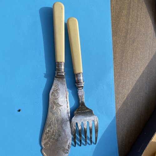 Antique solid silver serving - antique,