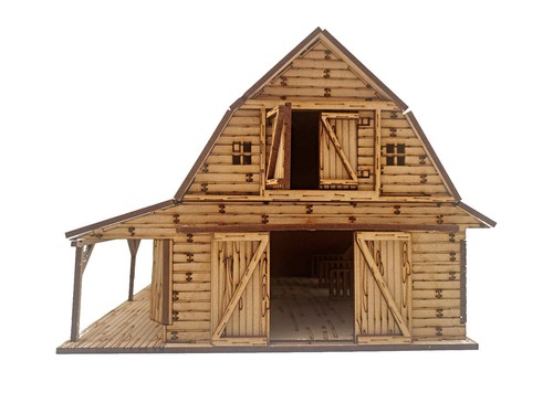 Wild west barn building - west,