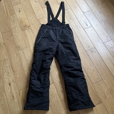 Aldi Crane Black Kids Ski Salopettes Age 13-14 Years